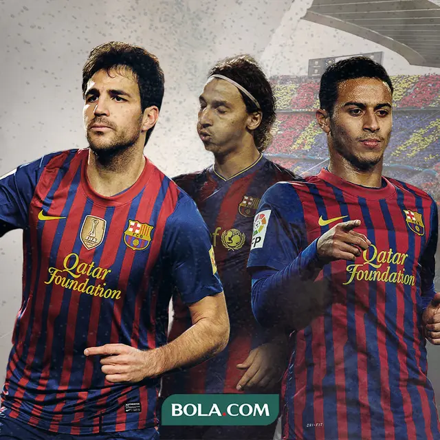 Cesc Fabregas, Zlatan Ibrahimovich dan Thiago Alcantara
