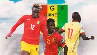 Ilustrasi - Pemain Guinea U-23: Aguibou Camara, Ousmane Camara, Naby Oulare (Bola.com/Adreanus Titus)