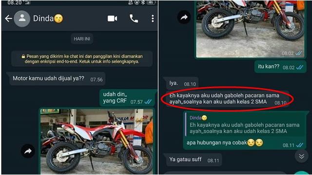 Minta Putus Gara Gara Ganti Motor Matik Chat Cewek Ini Bikin