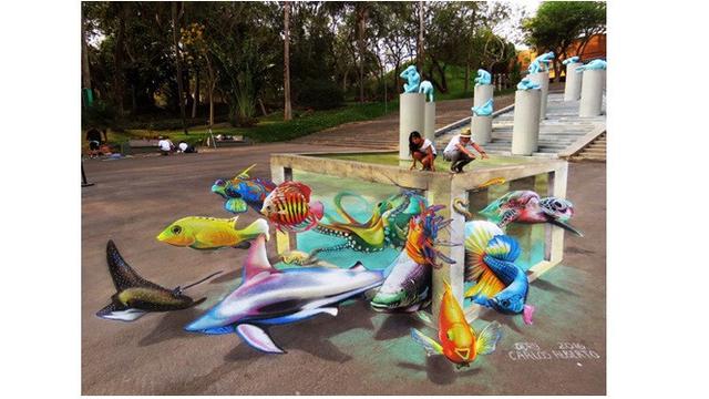 Seniman Ini Buat Ilustrasi 3D di Dinding dan Jalanan, 7 Hasilnya Mengagumkan