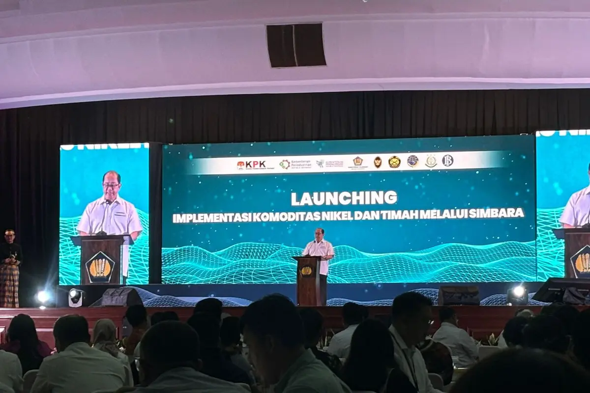 Direktur Jenderal Anggaran Kementerian Keuangan (Kemenkeu), Isa Rachmatarwata a di acara Launching Implementasi komoditas nikel dan timah melalui Simbara, Senin (22/7/2024). (Tira/Liputan6.com)