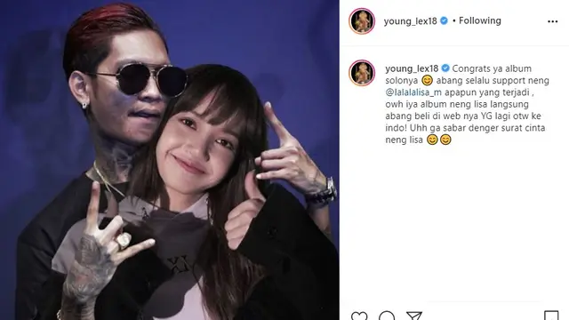 Young Lex - Lisa Blackpink (Foto: Instagram/@young_lex18)