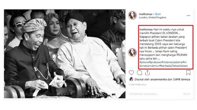 Deretan Pasangan Seleb yang Beda Pilihan Capres pada Pemilu 2019