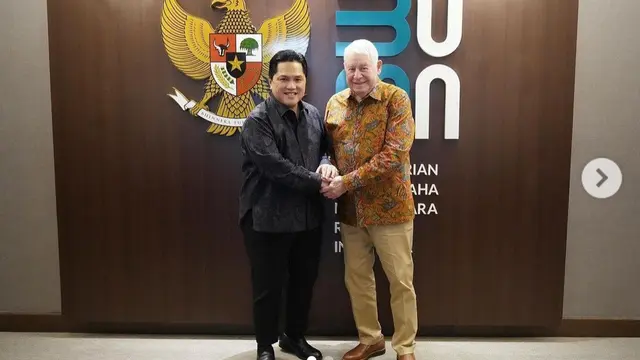 Menteri BUMN Erick Thohir bertemu dengan Chairman of the Board and Chief Executive Officer of Freeport McMoran, Rhicard Adkerson dan President and a member of the Board of Directors of Freeport McMoran, Kathleen L. Quirk.(akun Instagram @erickthohir)