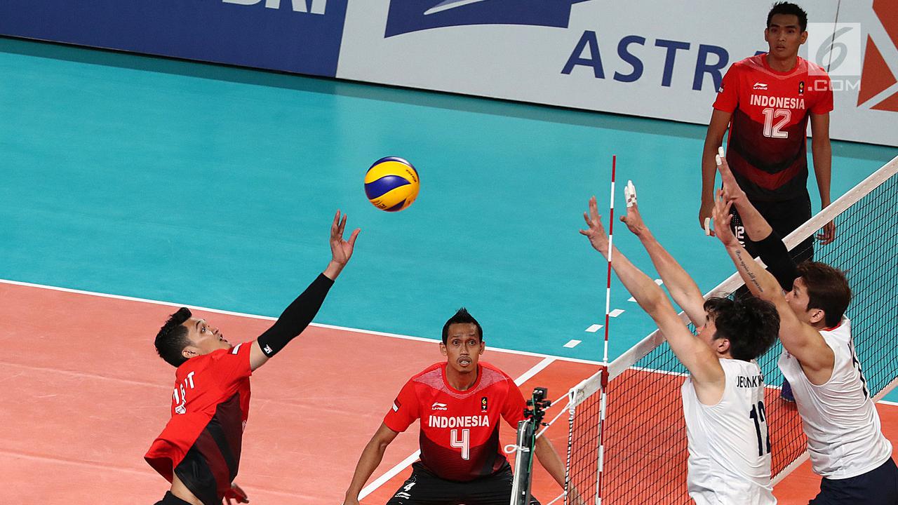 Tim Bola Voli Putra Indonesia Menyerah dari Korea Selatan