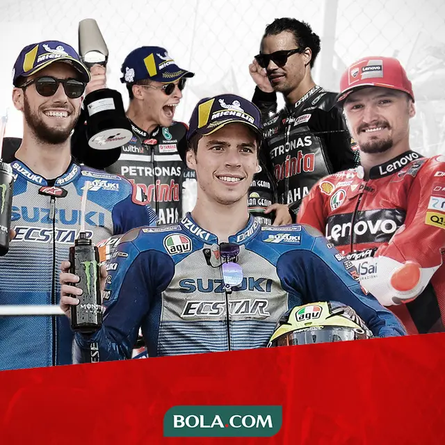 Jack Miller, Joan Mir, Franco Morbidelli, Fabio Quartararo, dan Alex Rins