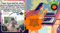 Cek Fakta: Hoaks Artikel Yaqut Cholil Qoumas Sebut Jokowi Terima Dua Triliun dari Kuota Haji