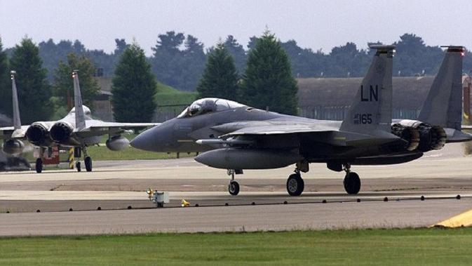 Jet tempur F-15 buatan Amerika Serikat (AP)
