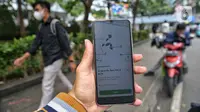 Meski ada aksi unjuk rasa para pengemudi ojek dalam jaringan (daring) atau online, sejumlah aplikator transportasi dalam jaringan (daring) atau online, seperti gojek, grab bike dan maxim memastikan operasional tetap berjalan normal pada Selasa (20/5/2025). (Liputan6.com/Angga Yuniar)