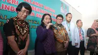 Menteri Pemberdayaan Perempuan dan Perlindungan Anak, I Gusti Ayu Bintang Darmawati di RS Undata Palu, Jumat (9/6/2023). (Foto: Heri Susanto/ Liputan6.com).