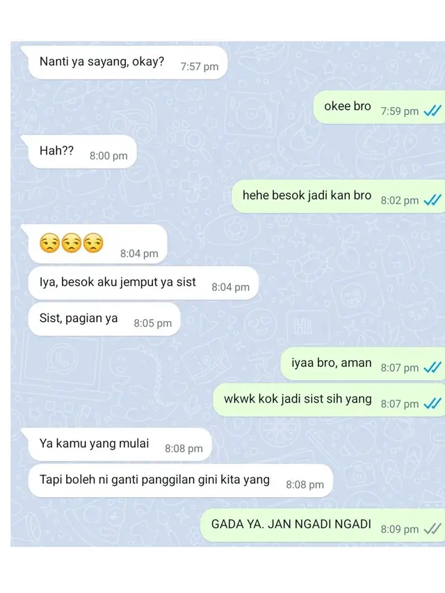 6 Balasan Chat Cowok ketika Pacarnya Panggil Bro Ini Kocak, Langsung Ngambek