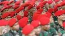 Para pasukan Kopassus saat menghadiri upacara di lapangan Kopassus grup 1, Serang,  Banten, Minggu (30/10). (Liputan6.com/Helmi Affandi)