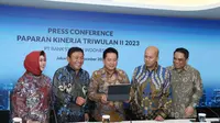 Paparan kinerja keuangan semester I 2023 PT Bank Syariah Indonesia Tbk (BRIS) atau disebut BSI, Selasa (19/9/2023). (Foto: Istimewa)