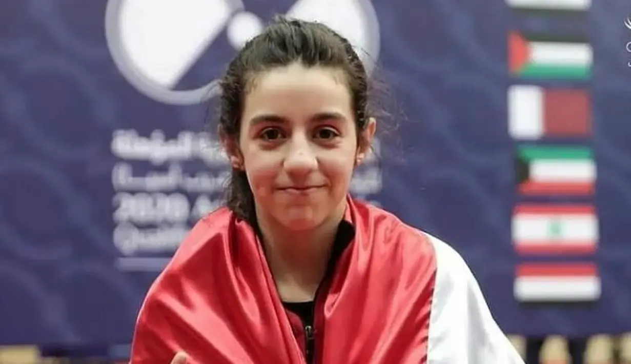 Hend Zaza merupakan atlet tenis meja yang lahir pada 1 Januari 2009 di Hama, Suriah. (Instagram/mohd.shammaa).