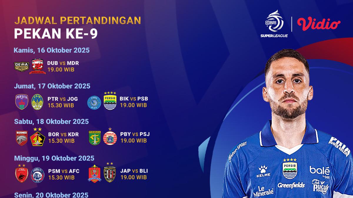 Jadwal BRI Super League Pekan ke-9: Duel Sengit 16-20 Oktober 2025 Siap Guncang Lapangan Hijau