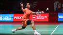 Tunggal putra Indonesia, Alwi Farhan, melawan wakil India, Lakhsya Sen, di Istora Senayan, Selasa (2/6/2026). Alwi Farhan menang dengan skor 21-19, 21-16. (Bola.com/M Iqbal Ichsan)