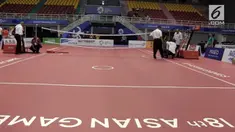 Isu kekhawatiran cabang olahraga Sepak Takraw Asian Games 2018 di Palembang bakal gagal dilaksanakan karena lapangannya belum tiba di stadiun ranua Jakabaring Sport City Palembang, akhirnya terbantah sudah.