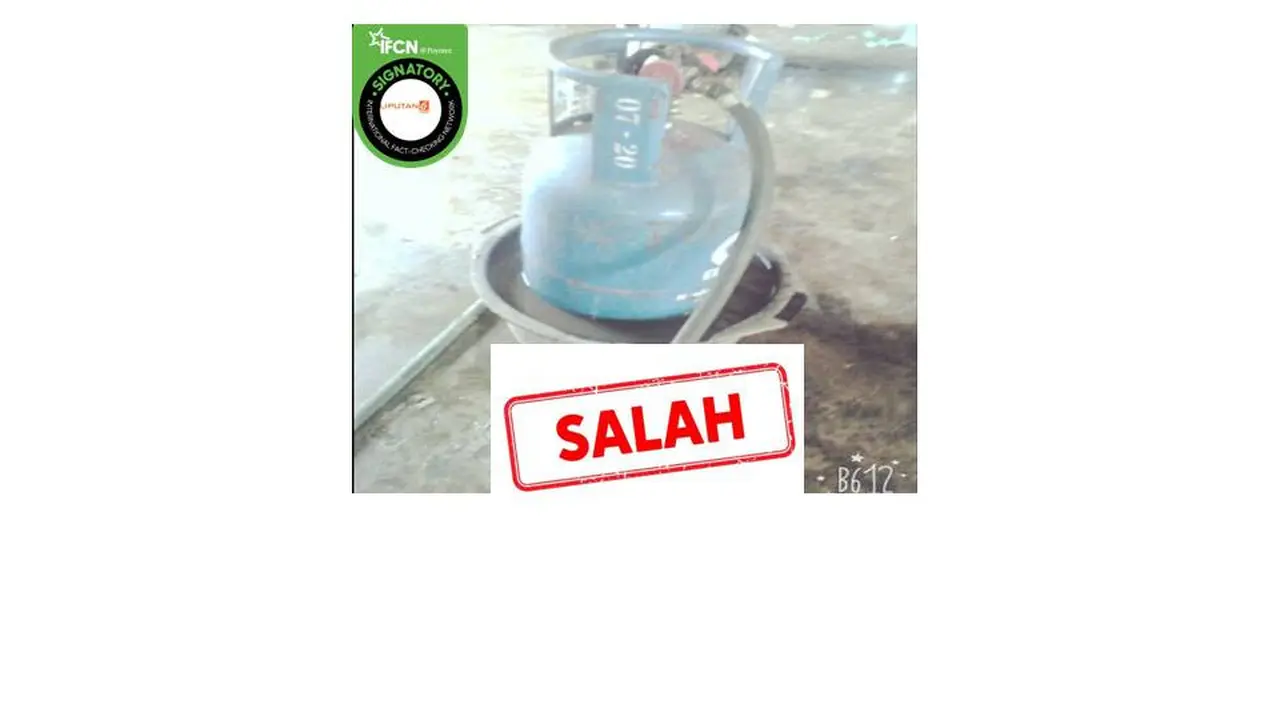 Cek fakta Tabung gas direndam air bisa hemat