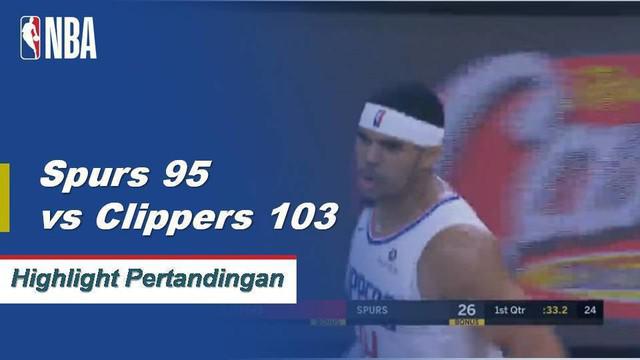 Tobias Harris skor 27 sebagai Clippers mendapatkan kemenangan atas Spurs 103-95.