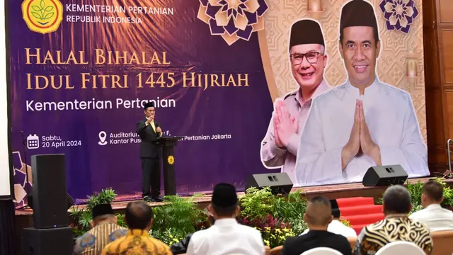 Halal Bihalal Kementerian Pertanian, Mentan Amran Bicara Cinta Membangun Pertanian Gemilang