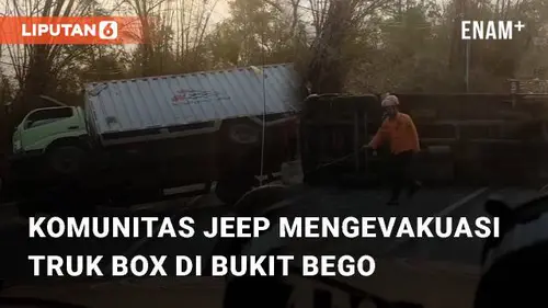 VIDEO: Warga dan Komunitas Jeep Mengevakuasi Truk Box di Sekitar Bukit Bego