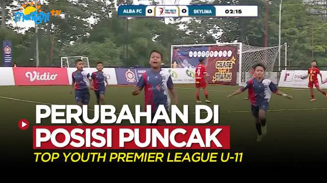 Berita video terjadi perubahan di posisi puncak klasemen Top Youth Premier League kategori U-11.