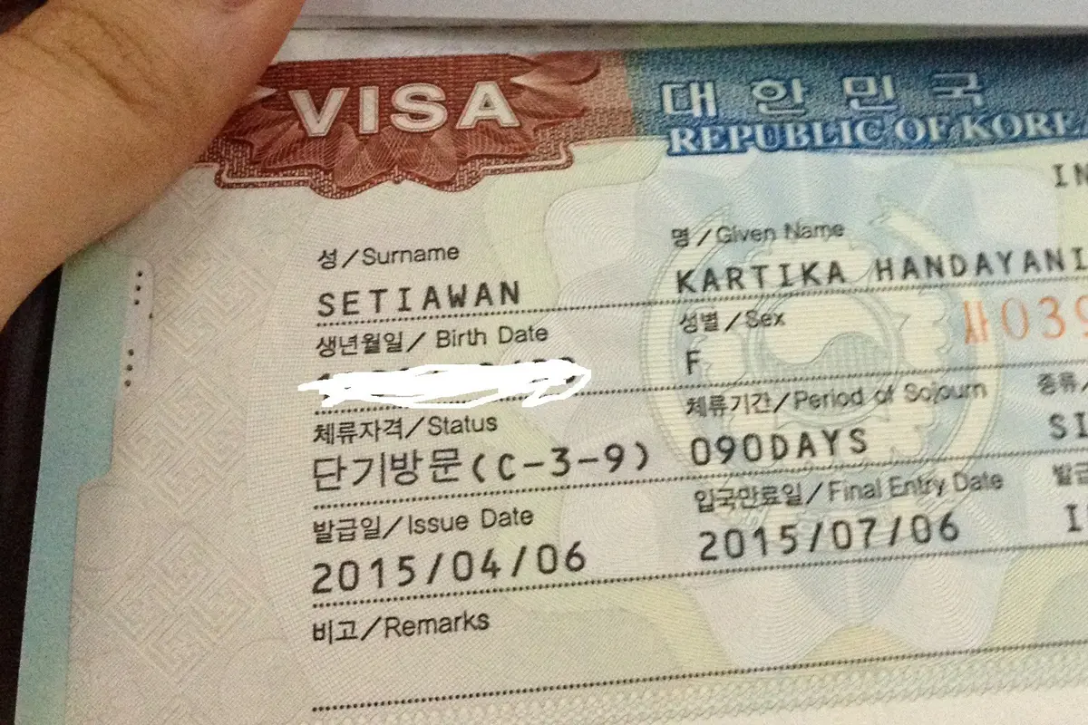 [Bintang] Ilustrasi Visa Korea Selatan