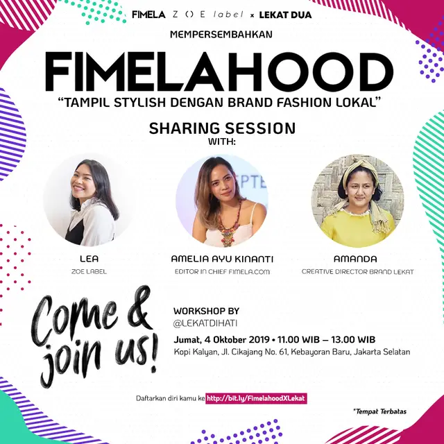 Buruan Daftar di Sini! Fimelahood x Lekat Digelar pada 4 Oktober 2019