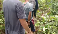 Penangkapan pelaku pemburu badak jawa di hutan Taman Nasional (TN) Ujung Kulon, Banten. (Dok. Istimewa)