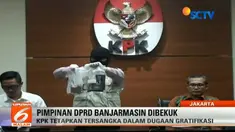 Keempat tersangka diduga terkait gratifikasi dalam penyusunan Raperda Kota Banjarmasin.