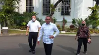 Gubernur Sumatera Utara (Sumut) Edy Rahmayadi usai rapat terbatas bersama Presiden Joko Widodo atau Jokowi di Istana Kepresidenan Jakarta, Senin (11/7/2022). (Foto: Genantan Saputra/Merdeka.com).