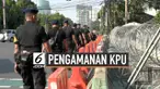 Kantor Komisi Pemilihan Umum Pusat dijaga ribuan personil pengamanan menjelang penetapan pemenang pemilihan presiden dan wakil presiden Minggu (30/6) sore.