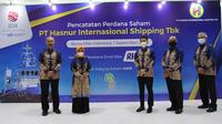 Pencatatan saham perdana PT Hasnur Shipping Internasional Tbk (HAIS) pada Rabu, 1 September 2021 (Dok: BEI)