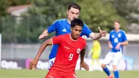 Aksi Mauresmo Hinoke kala membela Timnas Indonesia U-20 di Tournoi Maurice Revello 2024. (Tournoi Maurice Revello Official)