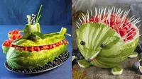 6 Karya Seni dari Semangka Ini Tampak Estetik, Detail Banget