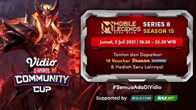Jadwal dan Live Streaming Vidio Community Cup Season 8 Mobile Legends Series 15, Jumat 2 Juli 2021