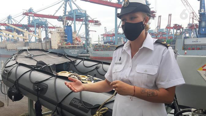 <p>Perahu penyelamat di HMCS Winnipeg. Dok: Tommy Kurnia/Liputan6.com </p>