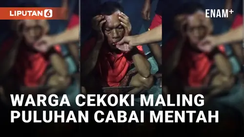 VIDEO: Kedapatan Mencuri, Pria di Temanggung Dimassa dan Dipaksa Makan Puluhan Cabai Mentah