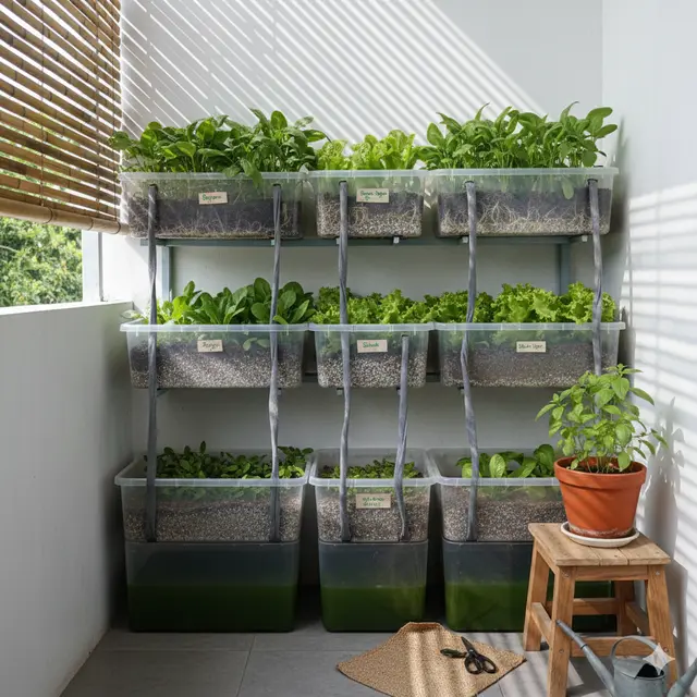 Kebun sayur tanpa tanah untuk rumah sempit (Foto: Gemini AI)