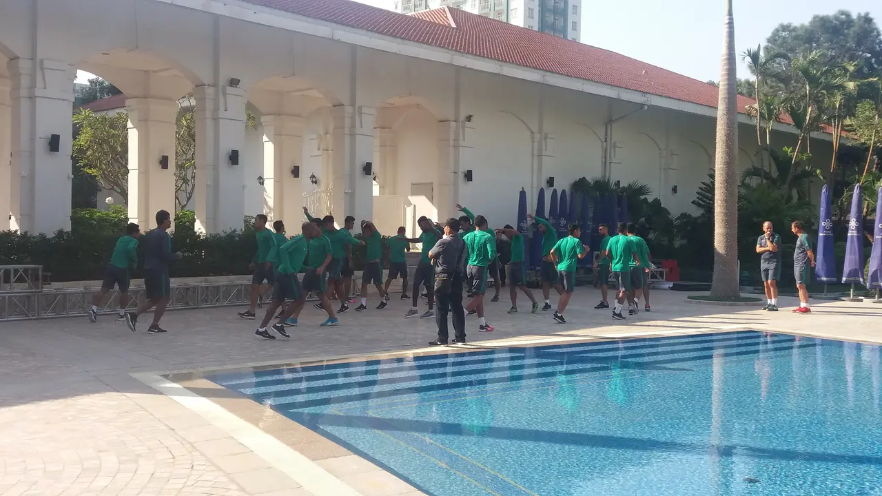 Latihan Timnas Indonesia (Liputan6.com / Windi Wicaksono)