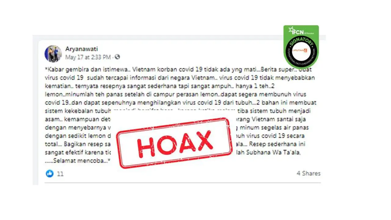 Cek Fakta Vietnam bebas kematian selama pandemi covid-19