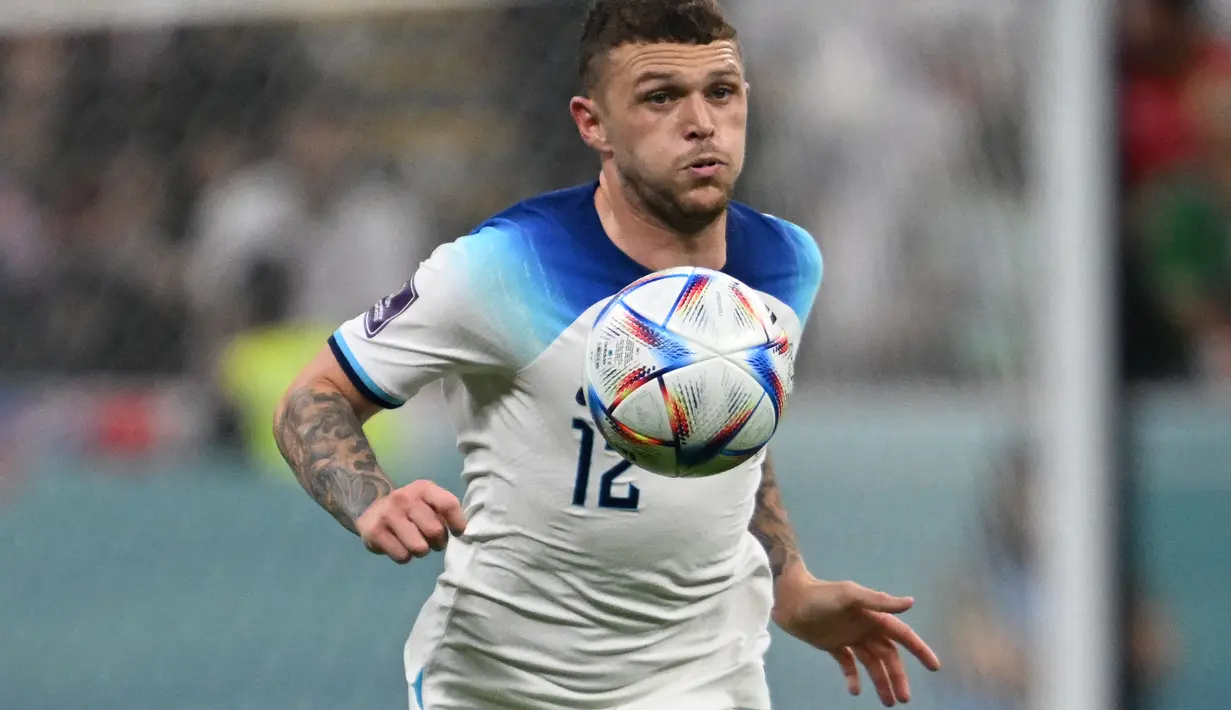 <p>Trippier jadi langganan Timnas Inggris di arena Piala Dunia 2018 dan 2020. Dia juga mengisi sektor pertahanan pada Euro 2020 dan 2024. (Kirill KUDRYAVTSEV / AFP)</p>
