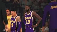 LeBron James di gim NBA 2K20 terlihat seperti di dunia nyata. (Liputan6.com/ Yuslianson)