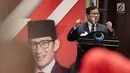 Calon Presiden nomer urut 02 Prabowo Subianto memberikan sambutan selama acara Dialog Silaturahmi Paslon Presiden dan Wakil Presiden bersama Komunitas  Kesehatan di Gedung Bidakara, Jakarta, Kamis (28/2). (Liputan6.com/Faizal Fanani)