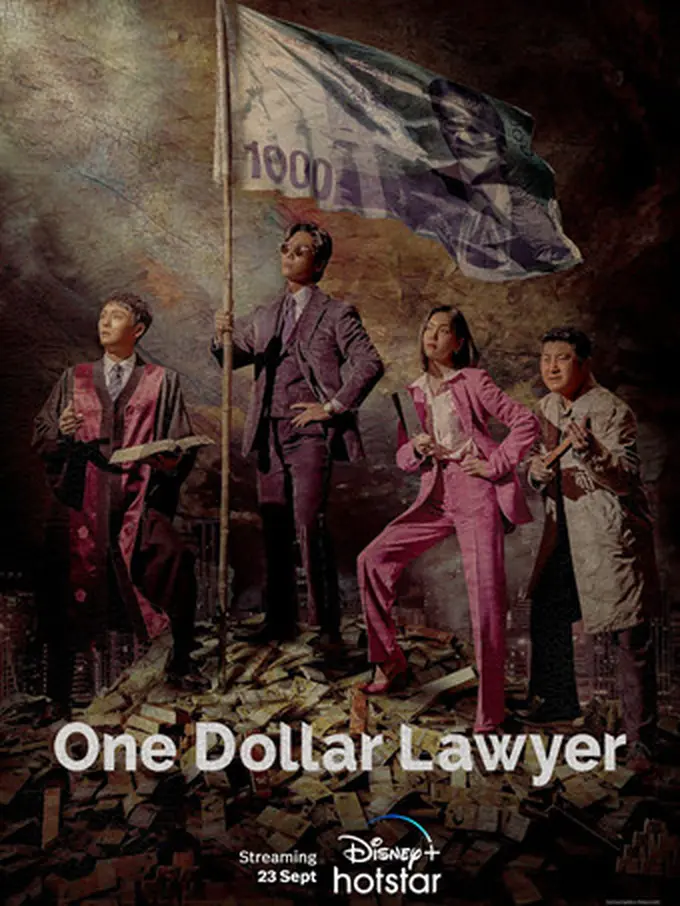 Poster drama Korea One Dollar Lawyer. (Foto: Disney+ Hotstar)