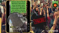 Penelusuran klaim video situasi demo Jakarta yang masih memanas.