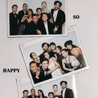 Para Pemain Film Tampil dengan Gaun Hitam di Resepsi Pernikahan Angga dan Shenina Cinnamon [@hagaipakan]