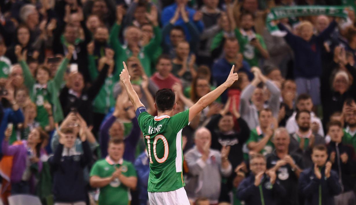 Robbie Keane memulai karir sepak bola internasional pada tahun 1998. (Reuters/Clodagh Kilcoyne)