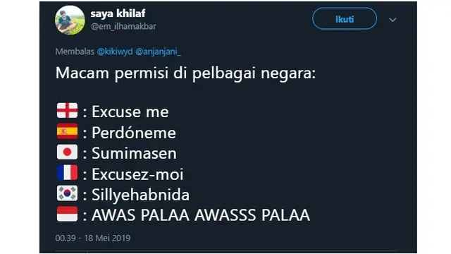Beda Ucapan Permisi dari Berbagai Negara Vs Indonesia
