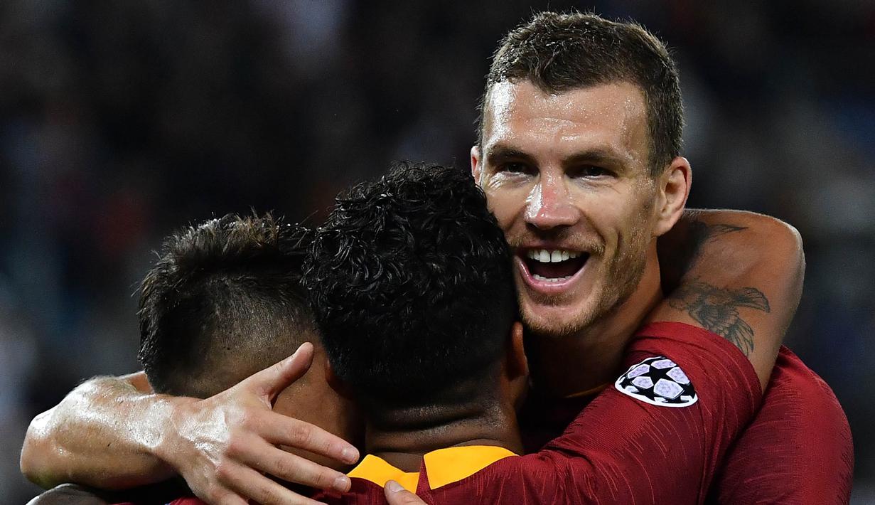 4. Edin Dzeko (AS Roma) - 2 Gol. (AFP/Vincenzo Pinto)